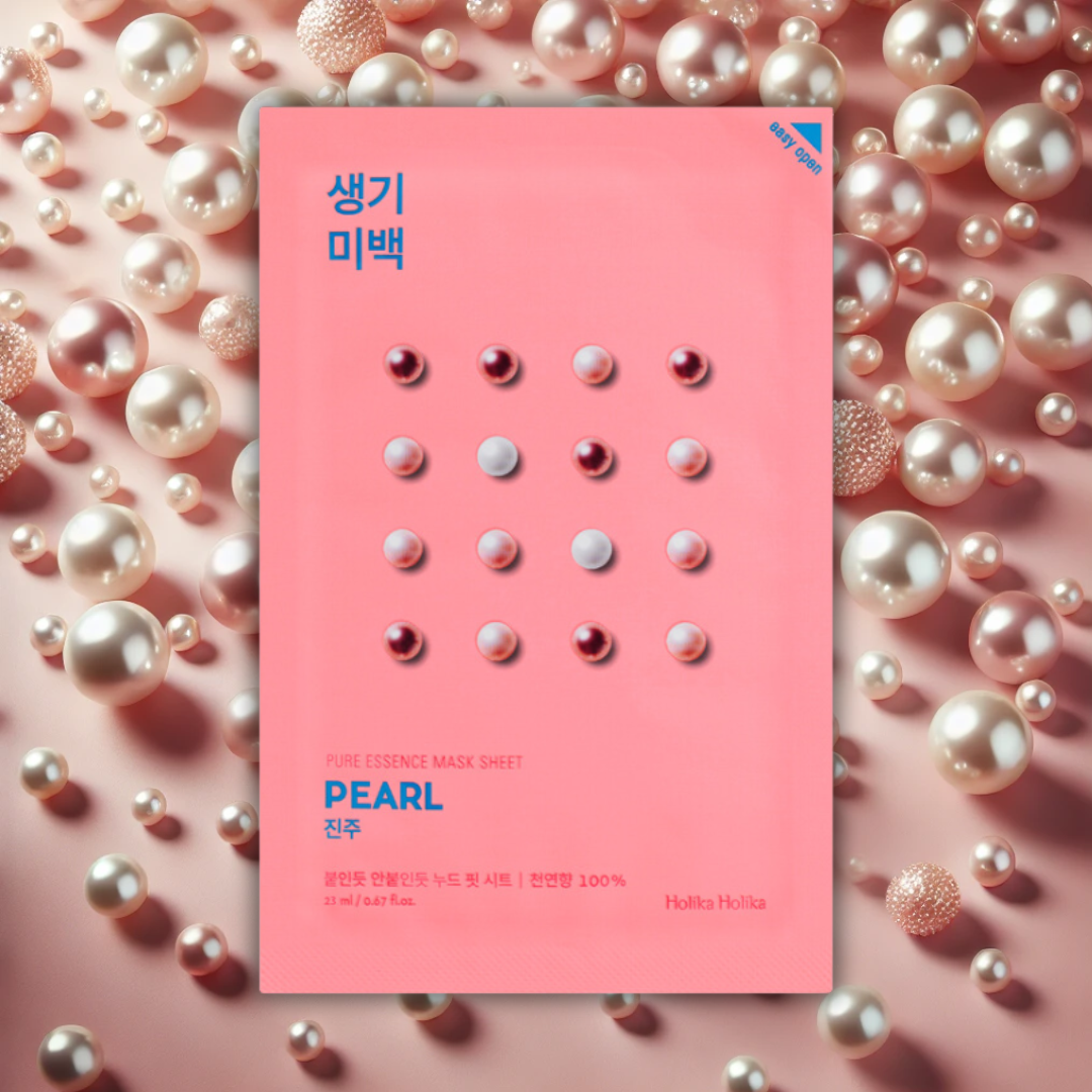 Holika Holika Pure Essence Pearl Mask - Lakštinė Veido Kaukė
